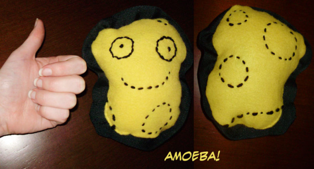 Amoeba! Soft cloth and wool.