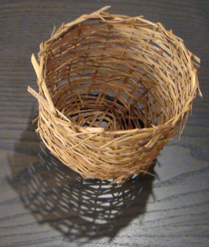 Loose eucalypt bark basket