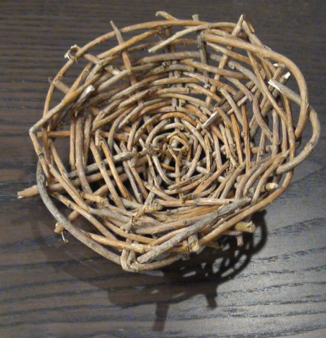 Willow basket, shallow