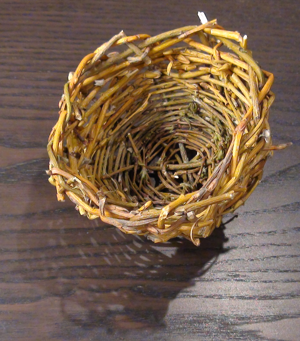 Yellow willow basket