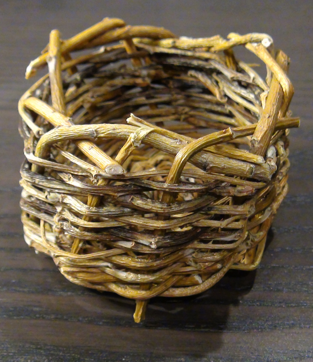 Willow basket, small tight weave