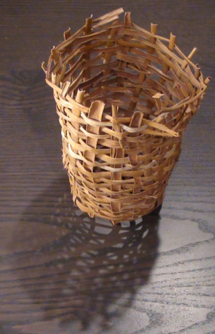 Eucalypt bark basket, conical