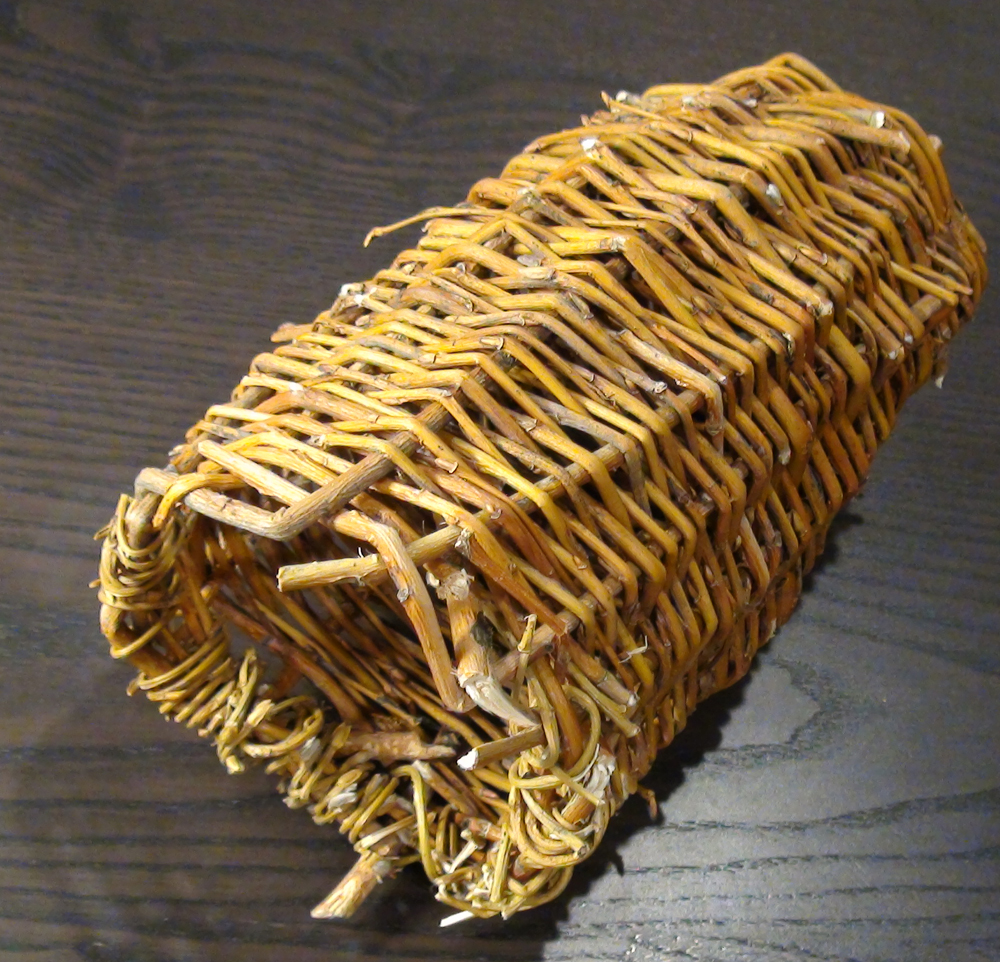 Yellow willow basket, thick weave