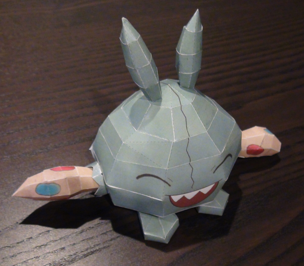 Trubbish (Pokemon). Papercraft, made from a pattern. What a little cutie.